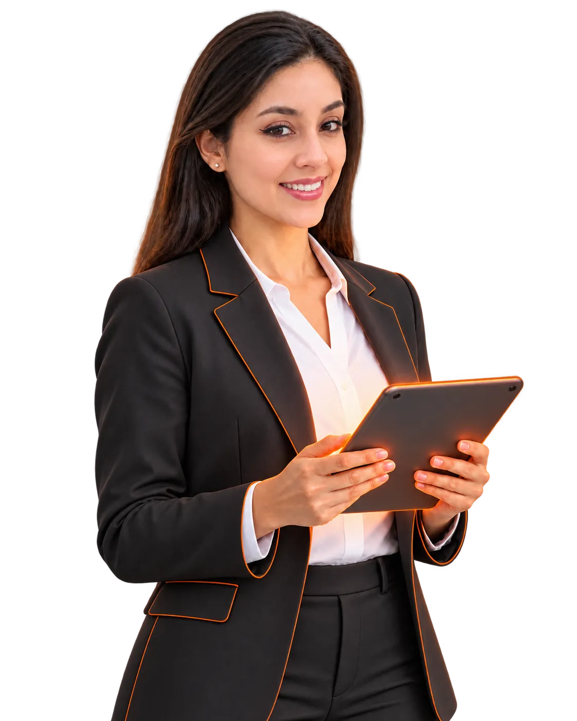 Especialista en desarrollo de software sosteniendo una tablet